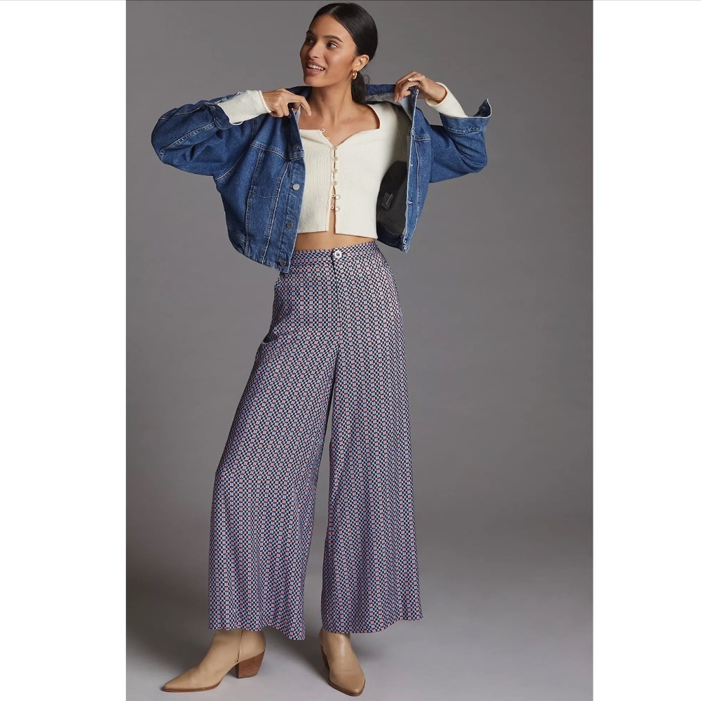Anthropologie Maeve Wide Leg Pants